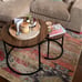 Set of 2 Modern Round Stacking Nesting Coffee Tables L4