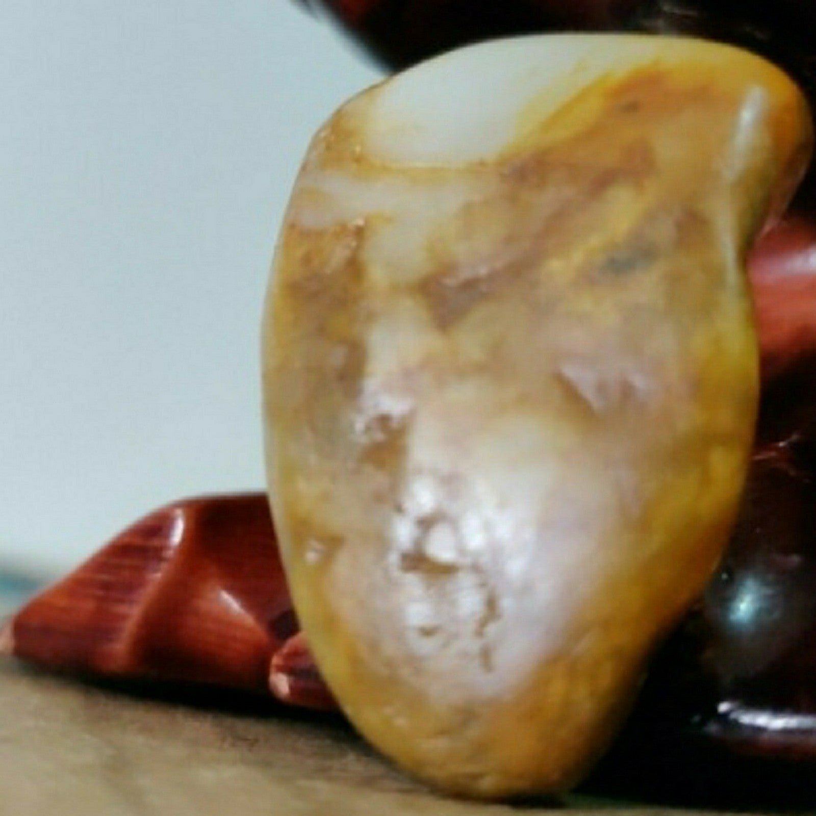 Cut natural Xinjiang hetian white nephrite jade river pebble Chinese mineral gem