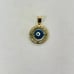 10K YELLOW GOLD EVIL EYE PENDANT