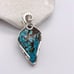 Handmade #8 Mine Turquoise & Sterling Silver Pendant SP152