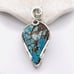 Handmade #8 Mine Turquoise & Sterling Silver Pendant SP152