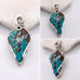 Handmade #8 Mine Turquoise & Sterling Silver Pendant SP152