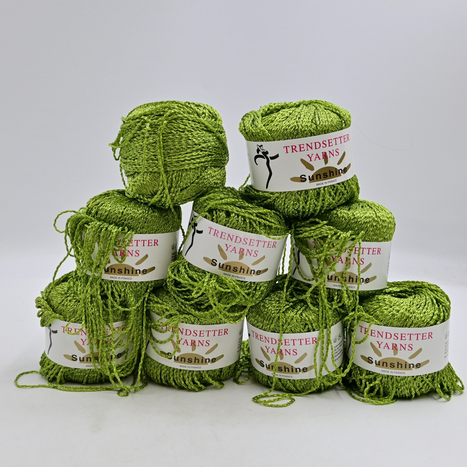 Trendsetters Yarn Sunshine Color 06 Green Knitting Yarn Bundle Of 9