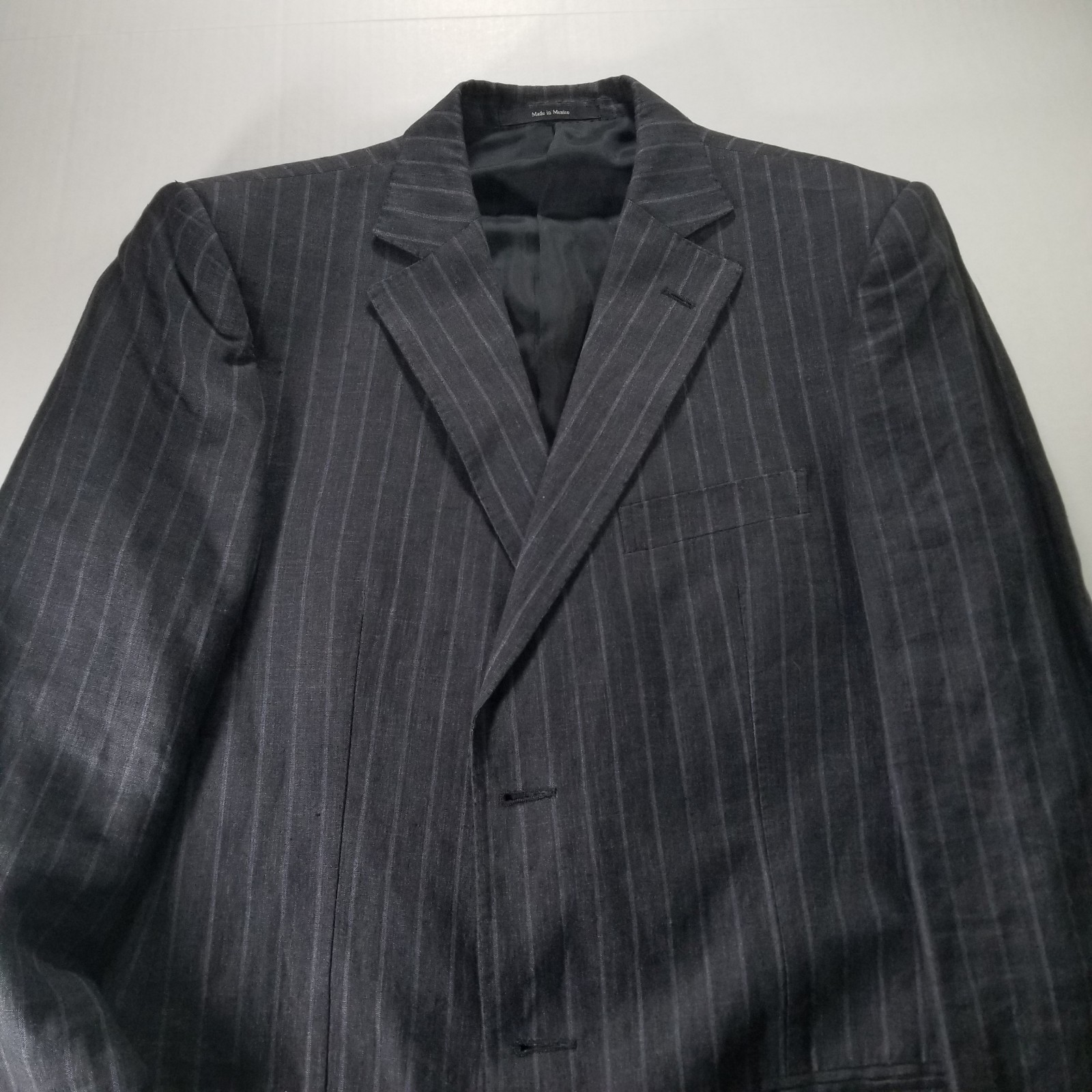 Ermenegildo Zegna 100% Linen Blazer Men Size 42 Multicolor Dark Gray 2 Button