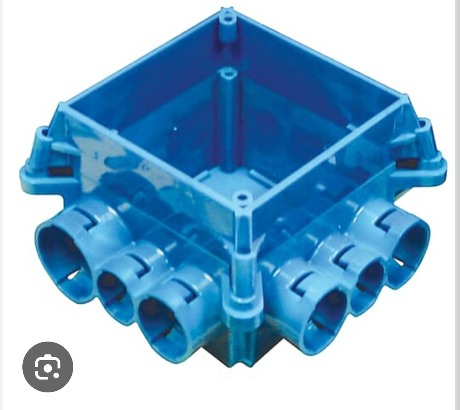 a863-4sq ENT MUD BOX WITH 4 INCH SQ RING  UPC: 34481183778  Non-metallic square