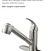 Stainless Steel Kitchen Faucet Brushed Nickel,Small Single Handle Pull Out Kitch