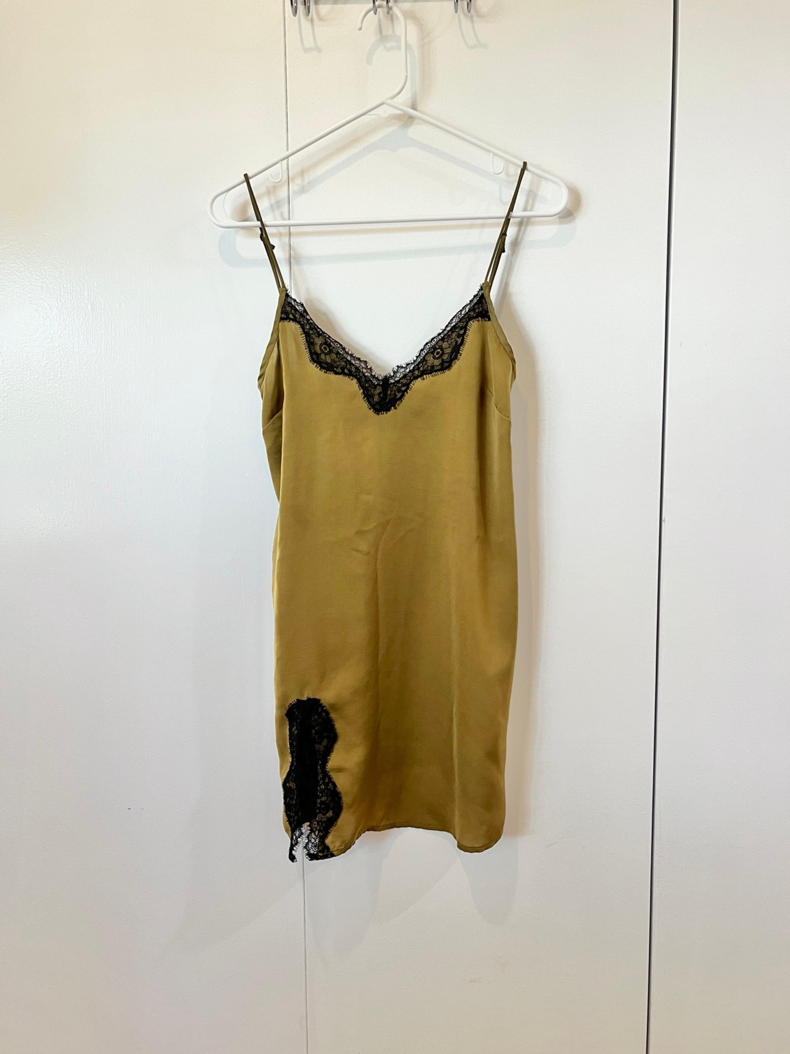 Vintage UO lace satin slip dress
