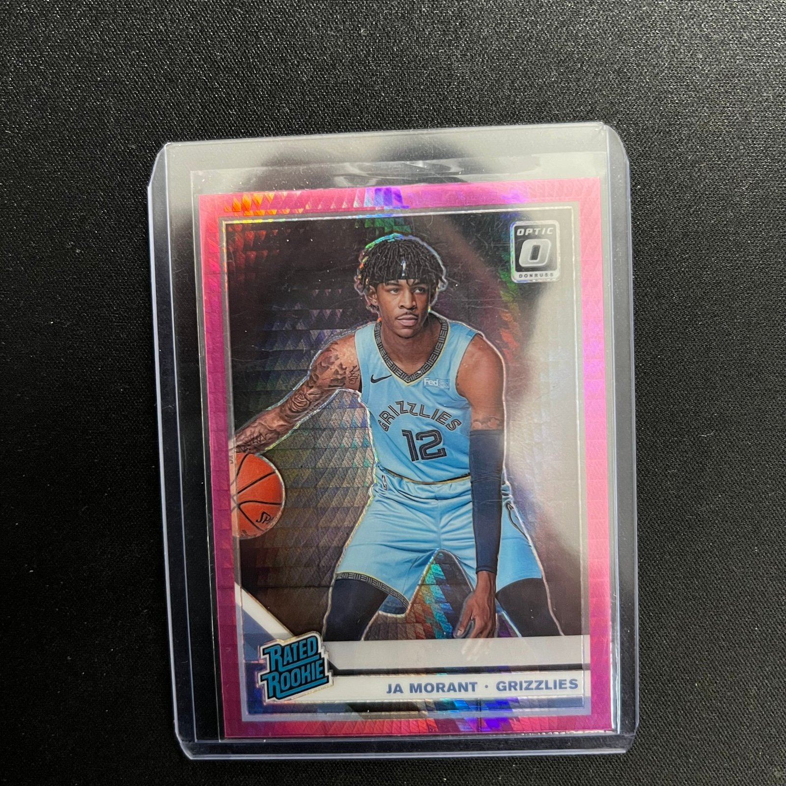 2019-20 Panini Donruss Optic Ja Morant Pink Hyper Prizm Rated Rookie #168