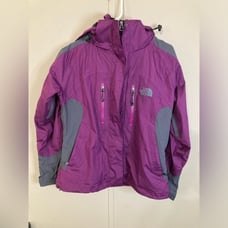 The North Face Summit Series Purple and Grey Rain Jacket, Size XS
