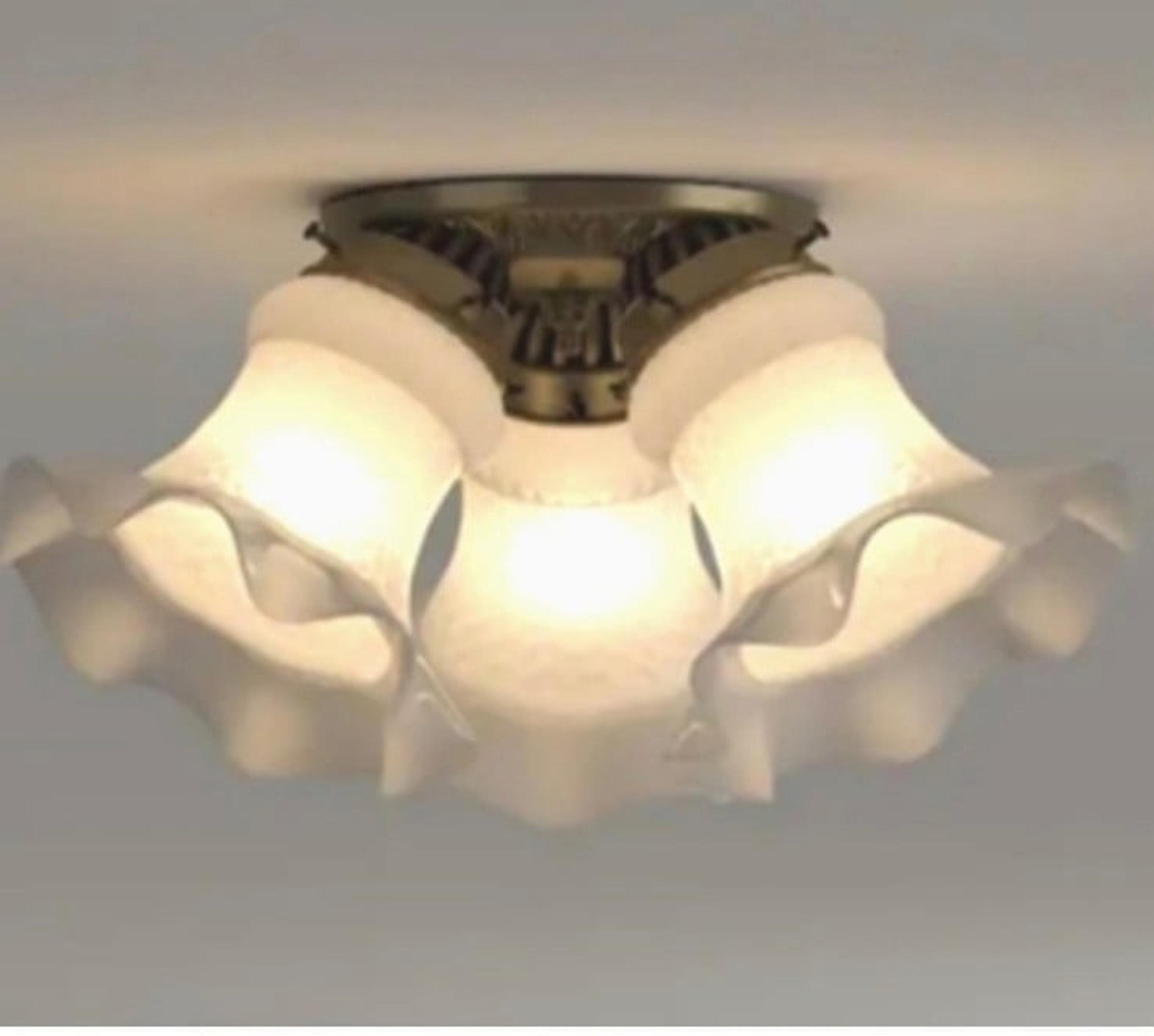 66686 3-Light Ceiling Fixture Antique Brass Interior Flush-Mount - Westinghouse