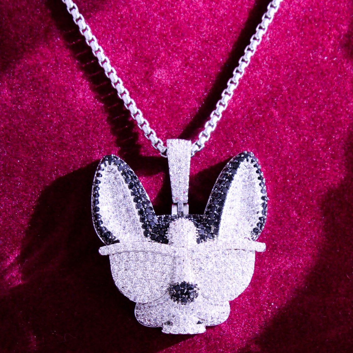 Hip hop Custom Dog With Sunglasses Chain