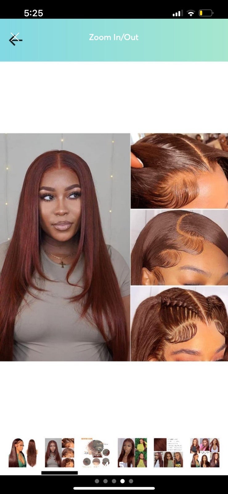 HUMAN HAIR WIG reddish brown 100% human hair wig