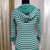 ♡ Y2k ♡ Hollister Ribbed Henley Hooded Button Down Striped Green & White