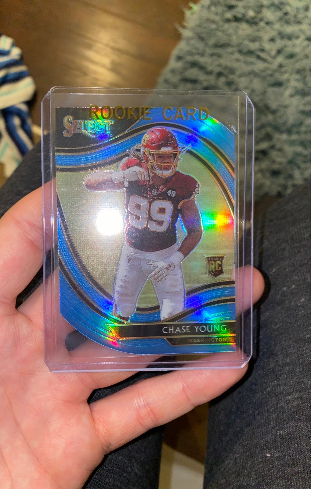 Light Blue Die Cut Chase Young Rookie Card.