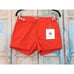 Boast Womens Size 2 Orange Red Slash Pocket Flat Front Mid Rise Chino Shorts