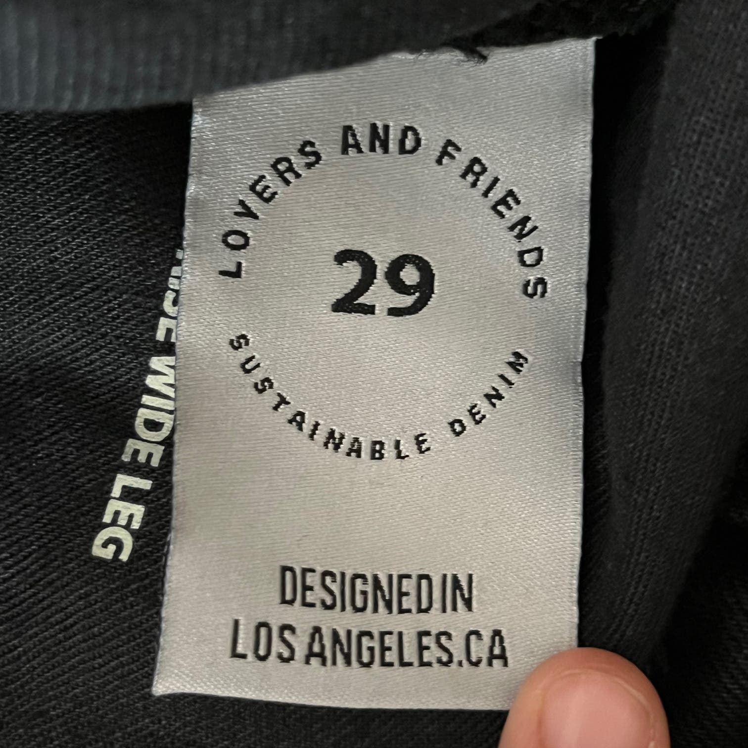 Lovers and Friends Jeans Lennon Super high rise loose wide leg black size 29