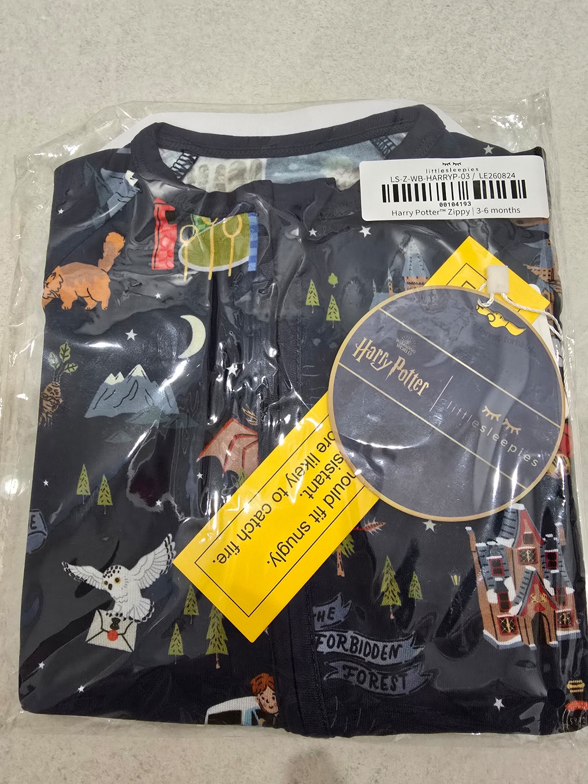 Little Sleepies New Harry Potter Zippy 3-6 months