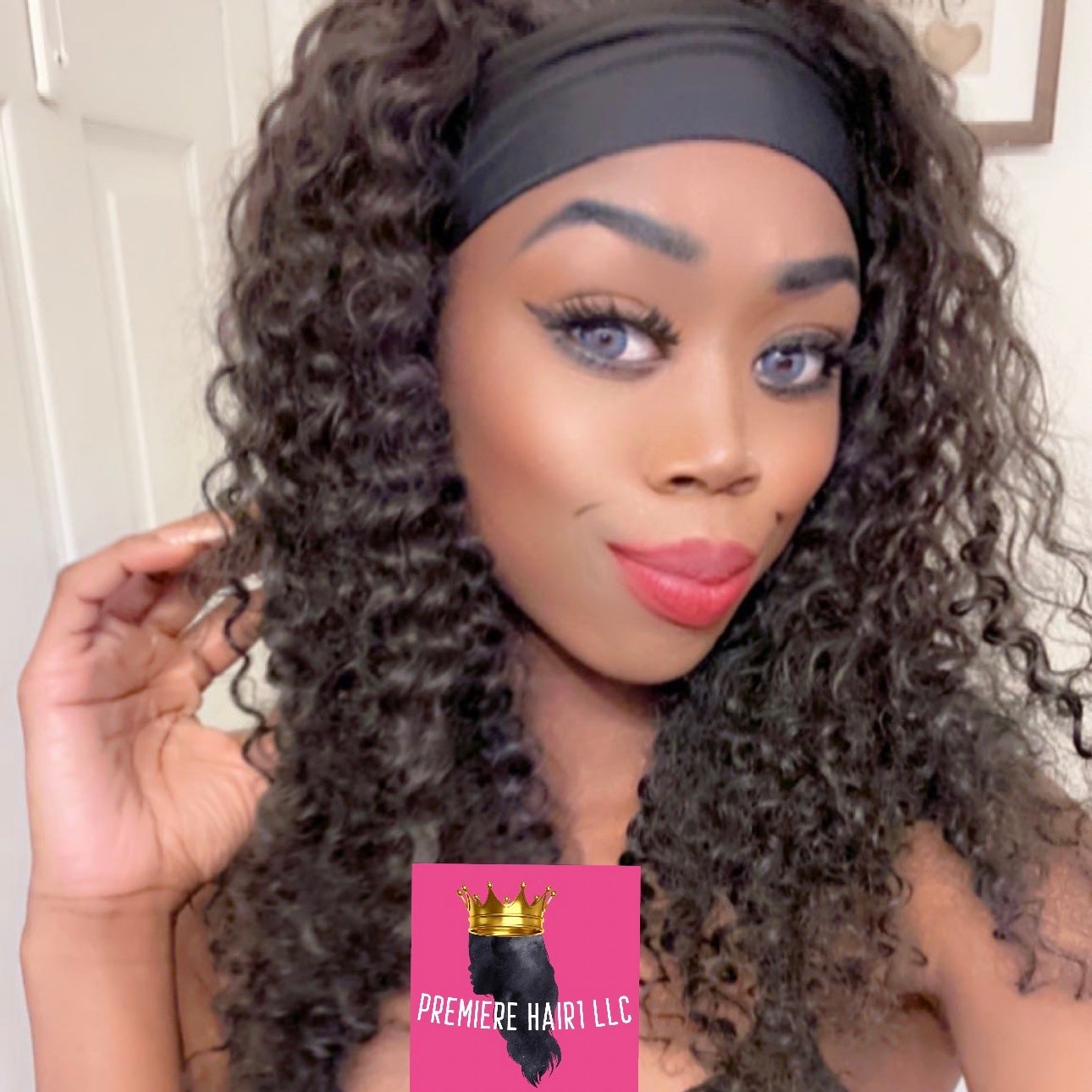 20inch Deep Wave “ZOOM Ready” Human Hair Blend Wig