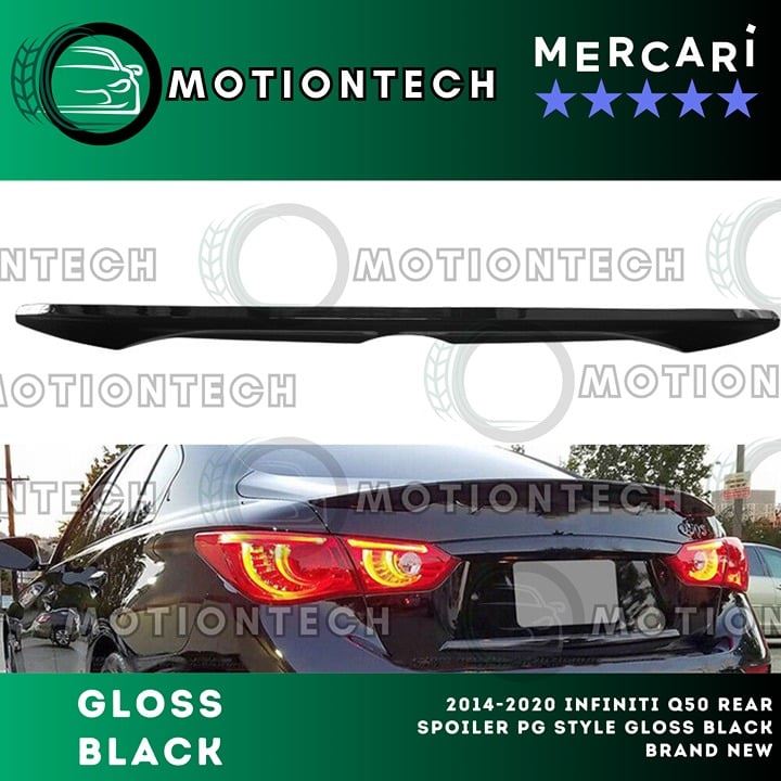 2014-2020 Infiniti Q50 Rear Spoiler PG Style Gloss Black Brand New