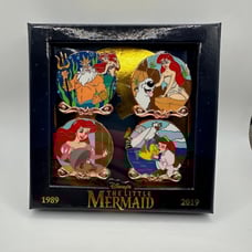 Disney 2019 Little Mermaid 30th Anniversary Ariel Boxed 4 Pin Set LE 2000