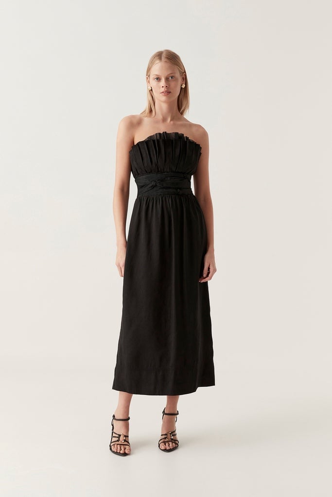 AJE Whisper Knot Waist Midi Dress, Size 4, 625