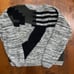 Avenues Vintage 80s 90s Geometric Knit Crewneck Sweater Black Gray Mens XL