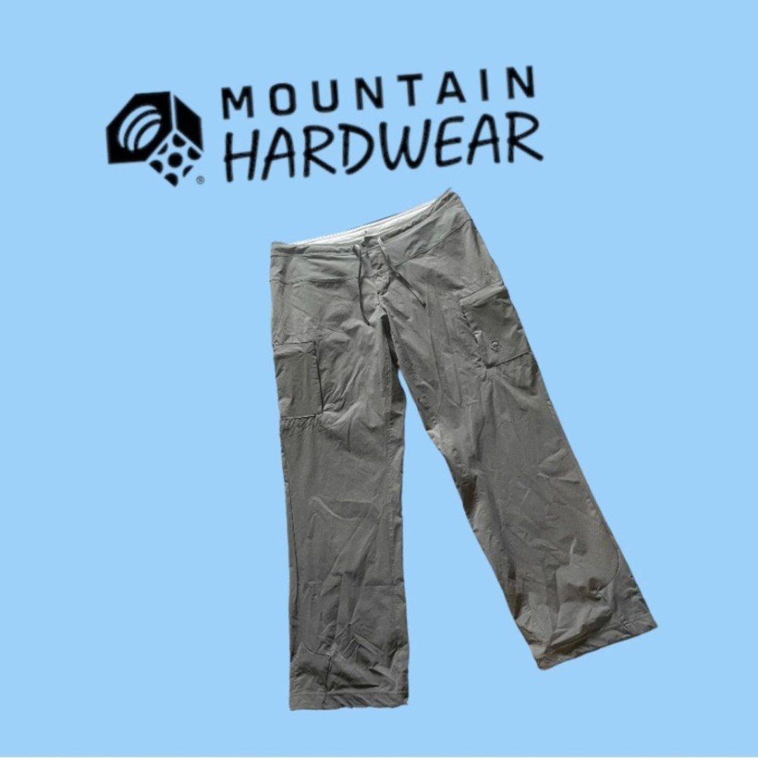 Mountain Hardwear Womens Nylon Blend Hiking Outdoor Pants Charcoal Gray Size 12