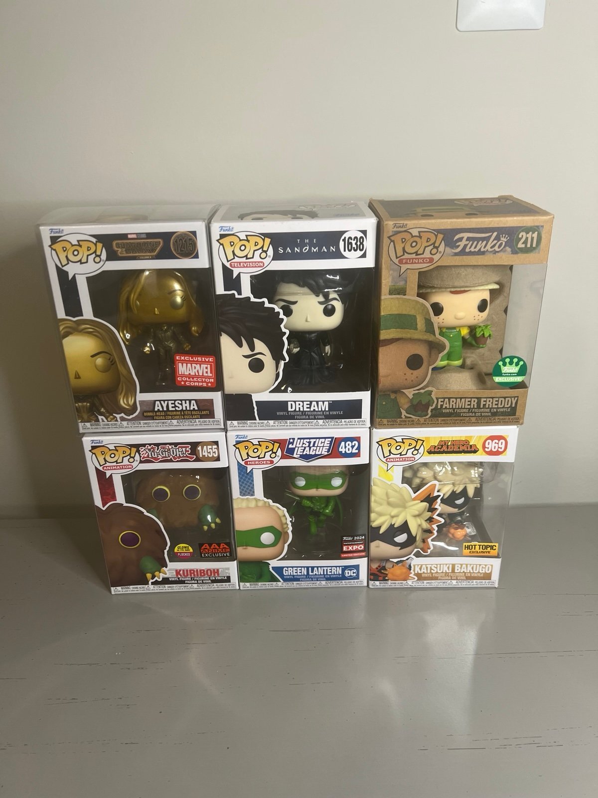 Funko Pop! Lot Of 6 (1215, 1638, 211, 1455,482, 969)
