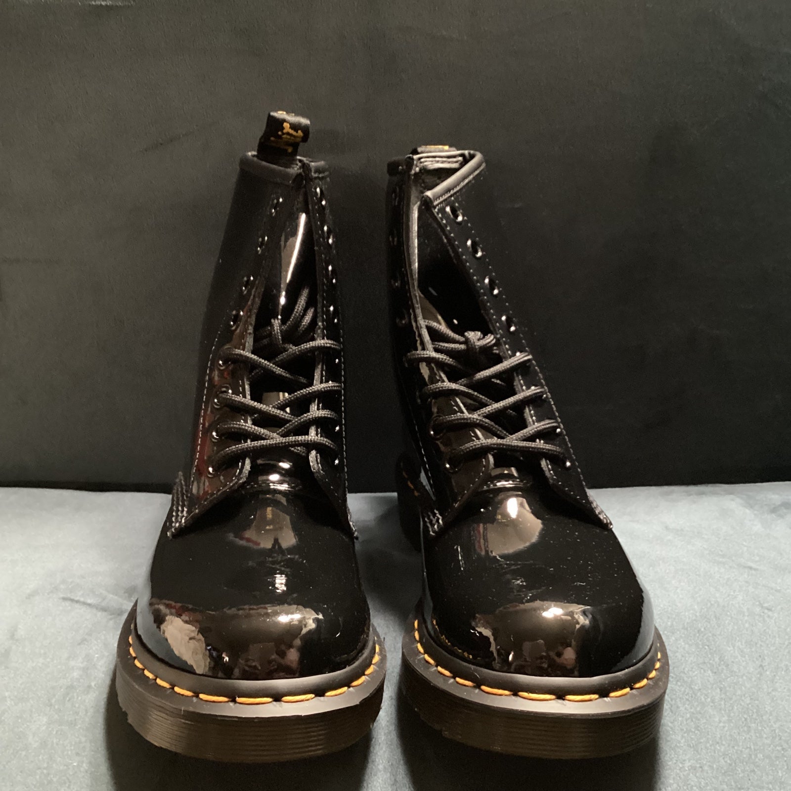 Dr. Martens 1460 Women's Black Patent Leather Boots size 6