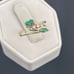 Vintage emerald and diamond bypass ring 14 karat yellow gold