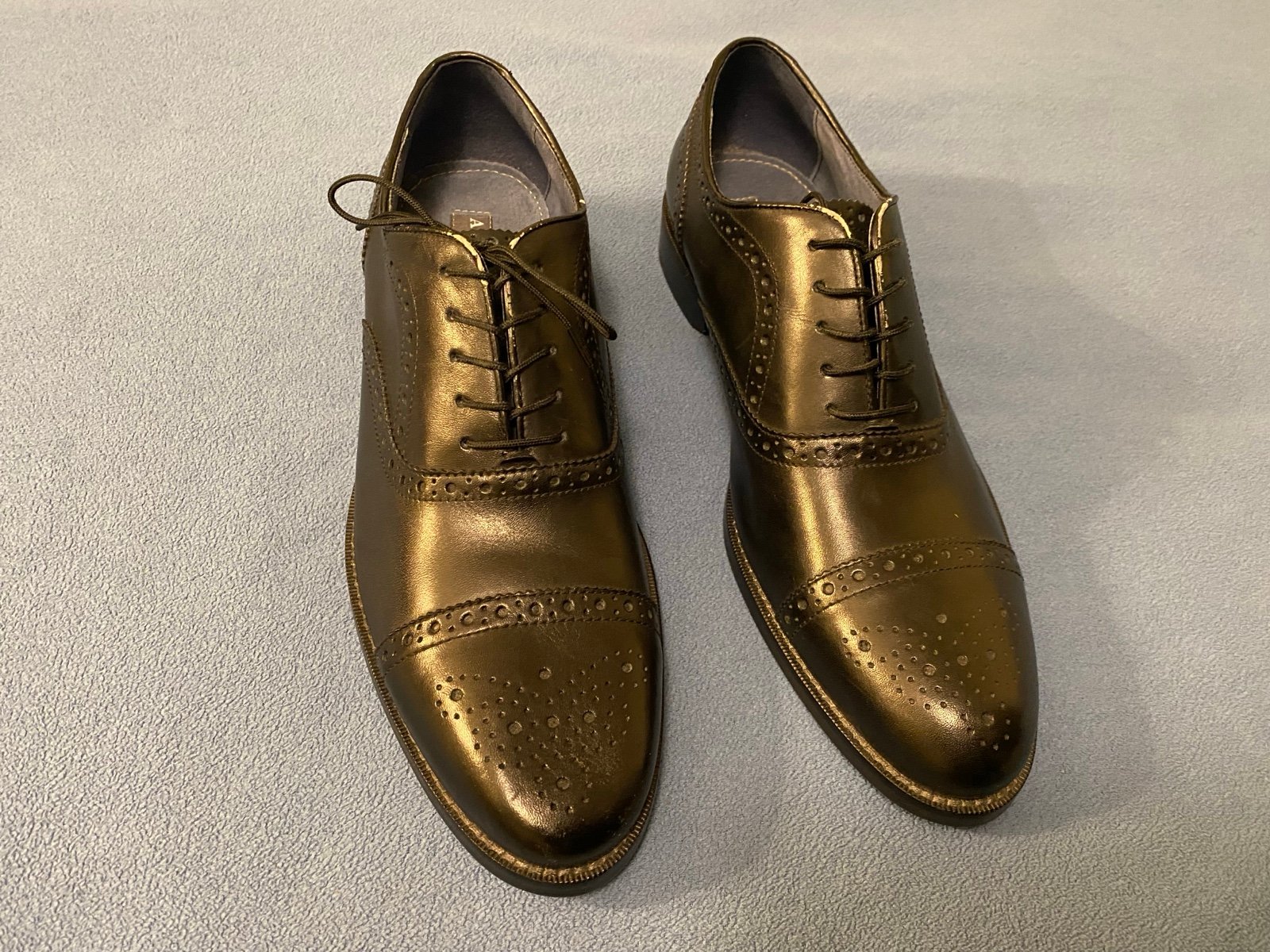 NEW ASTON GREY Kobe Brogue Cap Toe Oxford Black U.S. Size 11 | Retailed For 185