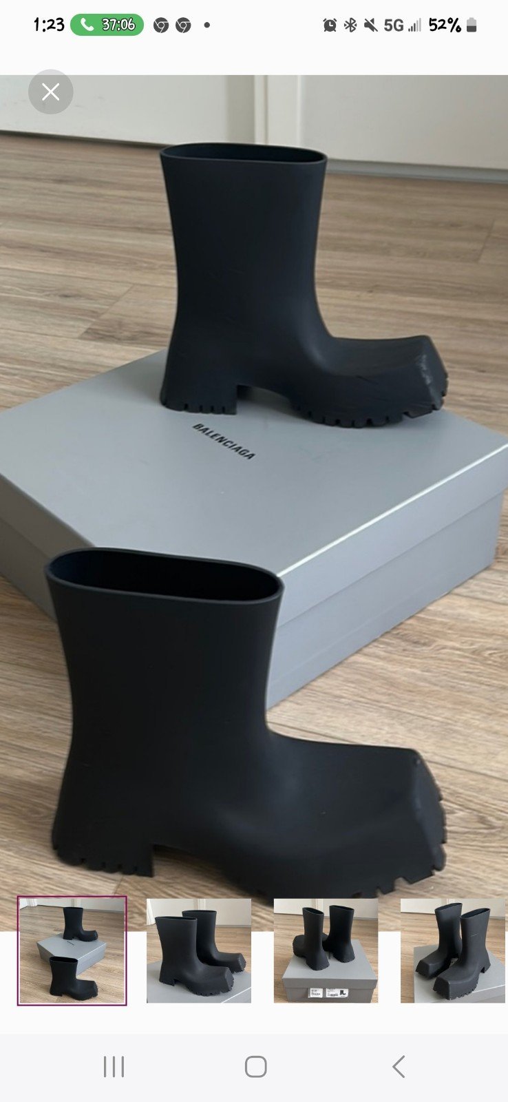 Belenciaga rubber boots fits like a women's 10