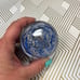 Art Glass Paperweight Swirled Blue & White Approximately 3”
