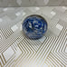 Art Glass Paperweight Swirled Blue & White Approximately 3”