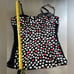 Dolce & Gabbana RARE Y2K black heart bustier corset mesh stretch PinUp top L/M