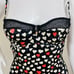 Dolce & Gabbana RARE Y2K black heart bustier corset mesh stretch PinUp top L/M