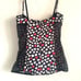 Dolce & Gabbana RARE Y2K black heart bustier corset mesh stretch PinUp top L/M