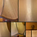 Vintage MCM Asian Satsuma Lamp Japanese Samurai Lamp Asian Pagoda Silk Shade