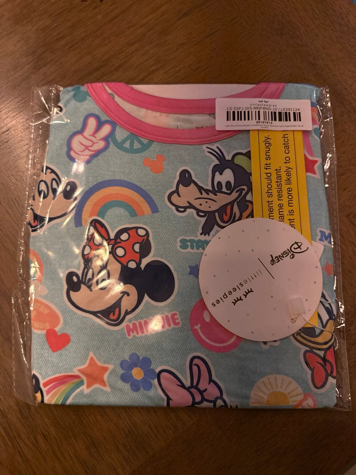 Little Sleepies Mickey's Clubhouse Two-Piece PJ Set 18-24 months (short sleeve)