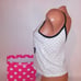 Victoria Secret PINK Tank Top Small Sleepwear Camisole Black White Polka Dots Se