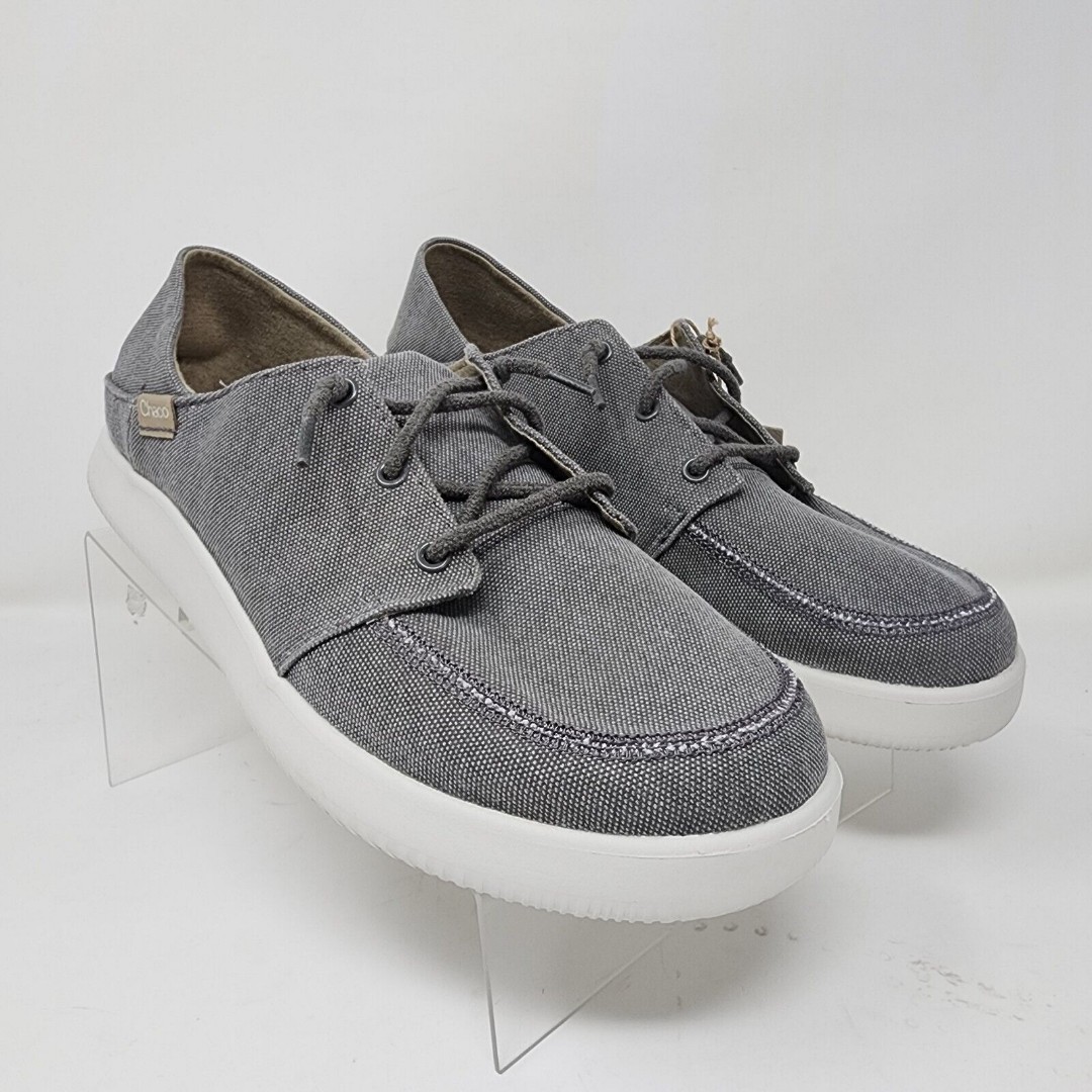 Chaco Loafers Mens 10 Grey Chillos Lace Up Luvseat Sneakers Stitched Shoes