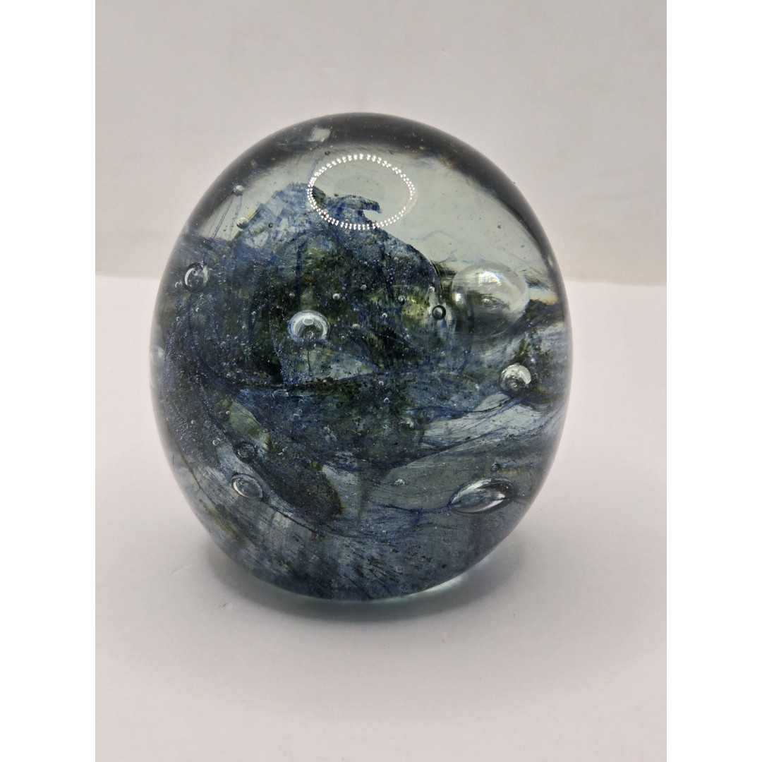 Vintage Handmade Richard Jolley Art Glass Paperweight 3” Jolly Glass Works