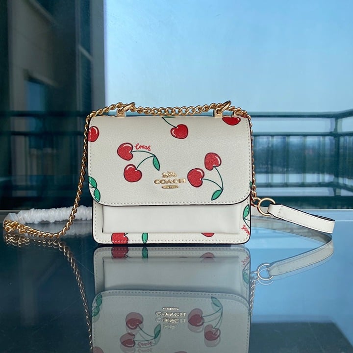 COACH Mini Klare Crossbody With Heart Cherry Print