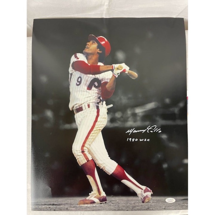 Manny Trillo signed autographed inscribed 1980 WSC Phillies 16x20 photo JSA