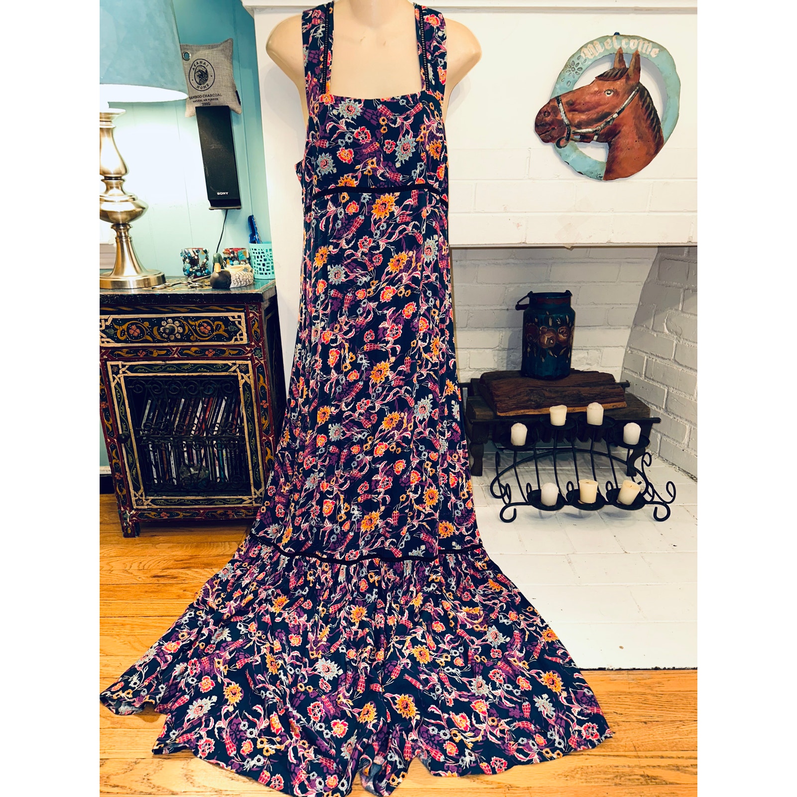ELLA MOSS 278 FLORAL PRINT MAXIDRESS REVOLVE CLOTHING S