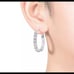 NEW Rachel Glauber cubic zirconia white gold hoop earrings.