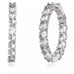 NEW Rachel Glauber cubic zirconia white gold hoop earrings.