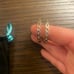 NEW Rachel Glauber cubic zirconia white gold hoop earrings.