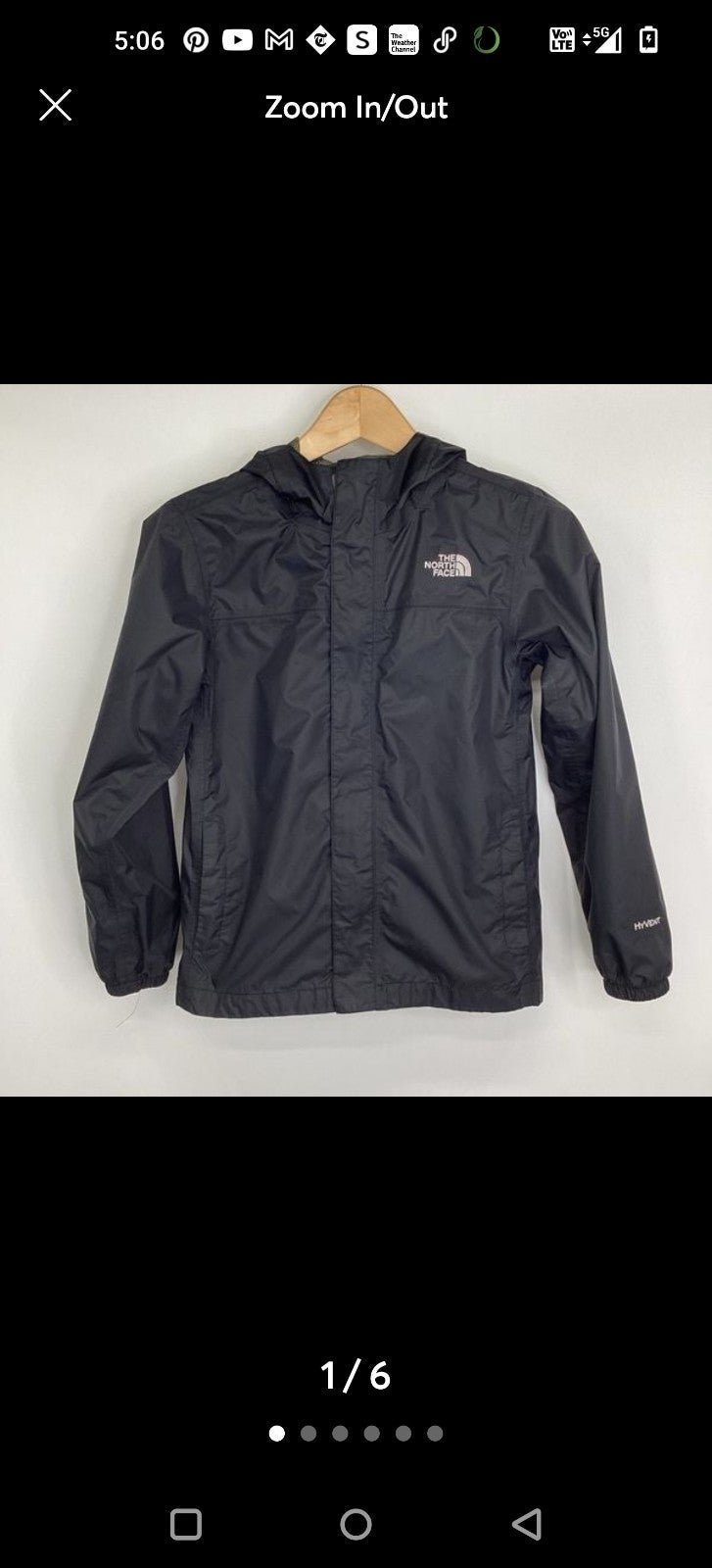 EUC Boys The North Face HyVent Rain Jacket