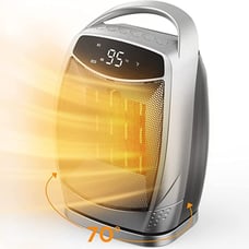 Brightown Portable Space Heater 1500W Oscillating Electric Heater with Timer